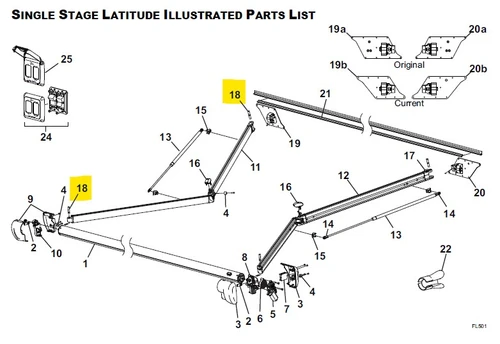 Carefree RV R001791 Latitude Awning Attach Pin (1 kit per arm)
