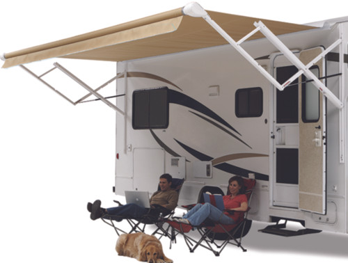 Carefree RV R001507WHT Travel'r 1/2 Set Motor Arm Assembly, RH - Steep Pitch - White