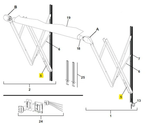 Carefree RV R001740BLK Travel'R Awning Fascia - Repair Parts Kit - Black