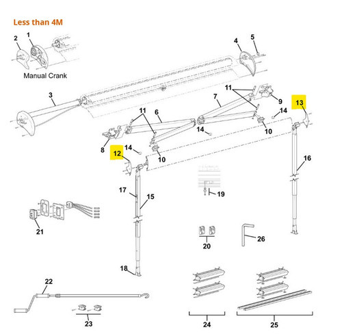 Carefree RV R040981-005 Freedom RM Awning Lead Rail End Plate - White