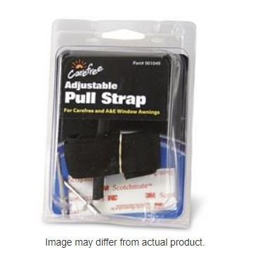 Carefree RV 901049 Awning Pull Strap 28-33” Length Adjustable With Buckle For Window Awning - Black