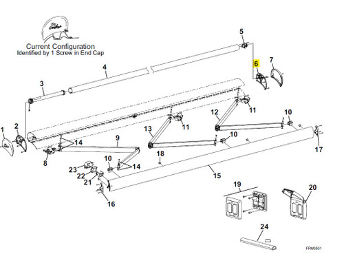 Carefree RV R037516-001 Freestyle RM Awning Case Endplate, RH