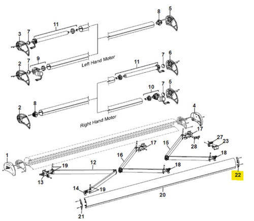 Carefree RV R041555-002-JV Freestyle Evolution Lead Rail End Plate, RH - Black