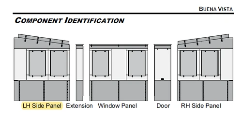 Carefree RV R062827-001 Buena Vista LH Side Panel