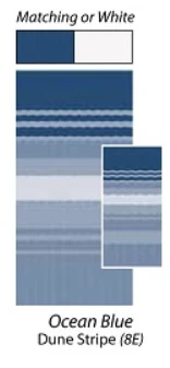 Carefree RV OT198E25 Pioneer Awning Fabric 19',0" - Ocean Blue W/ White UG