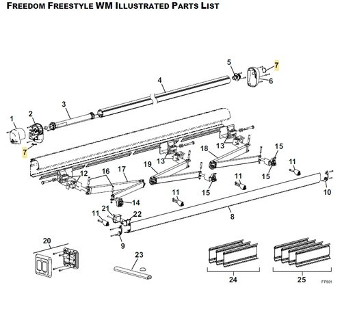 Carefree RV R040792-005 Freedom WM Awning Plug - White