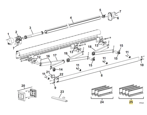 Carefree RV R019867-002 Freestyle WM Mounting Bracket Kit