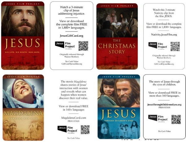 400 JESUS FILM CARDS COMBO PACK