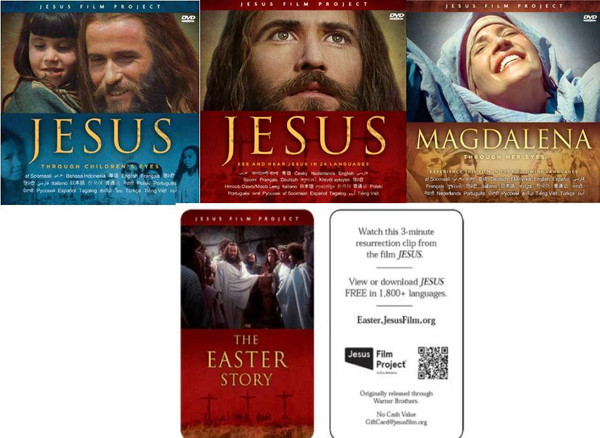 500 DVD  + 300 FREE JESUS FILM STREAMING  CARDS