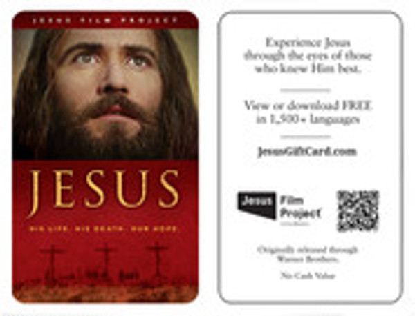 JESUS FILM GIFT CARDS  MULTIPLE PACK 100-300-500-1000