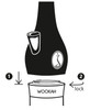 A technical solution, which enables quick and convenient mounting of the WOOKAH body to the WOOKAH vase. With just a short movement you can match the two elements.