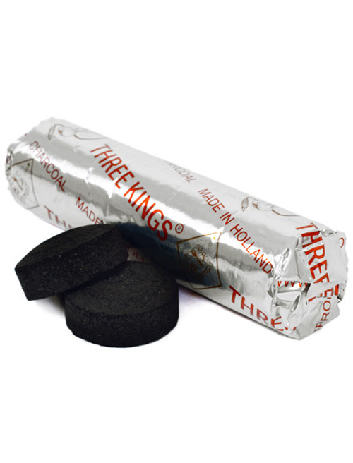 Three Kings Hookah Charcoals 33 mm - 1 Roll (10 Pieces)