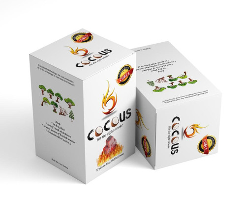 COCOUS Natural Coconut Charcoal  1KG - 72 Pieces 25mm Cubes COCOUS Natural Coconut Charcoal  1KG - 72 Pieces 25mm Cubes