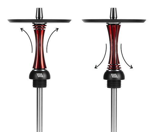 Alpha Hookah Model X REVERSE Red Black Alpha Hookah Model X REVERSE Red Black
