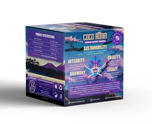 COCO RONIN 25mm Coconut Charcoal – Premium Hookah Coals