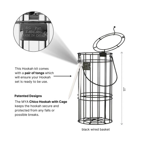 NEW CHICO 251 Hookah - Silver Stem