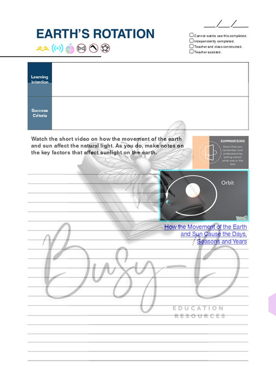 Exploring Earth’s Rotation – Cross‑Curricular Art & Science Task