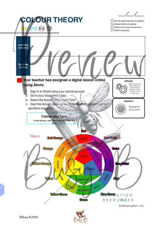 Atomi Colour Theory – Digital Learning Task