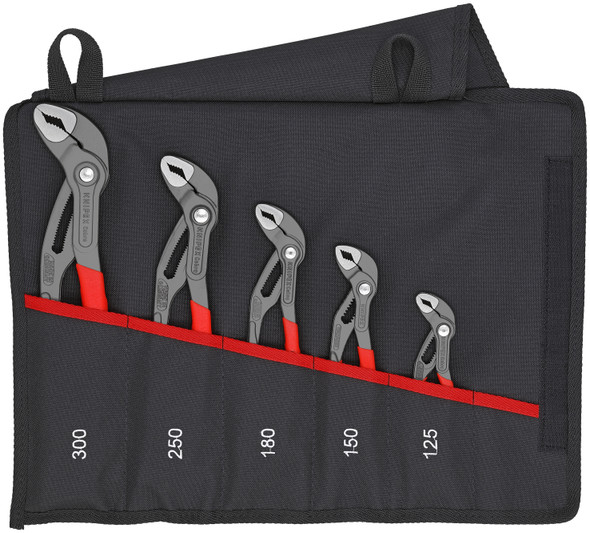 Knipex 00 19 55 S5 5 Pc Pliers Cobra Set In Tool Roll