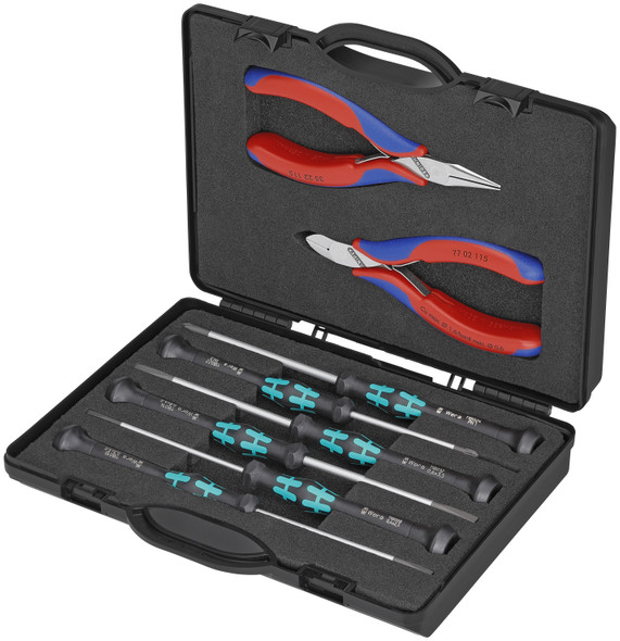 Knipex 00 20 18 8 Pc ESD Tool Set In Case With Foam
