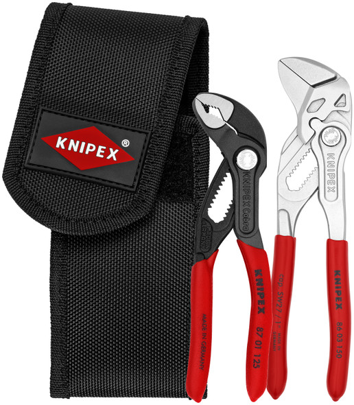 Knipex 00 20 72 V01 2 Pc Mini Pliers In Belt Pouch (86 03 150 & 87 01 125)