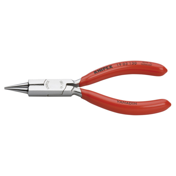 Knipex 19 03 130 Round Nose Pliers, Chrome, Jeweler's Pliers