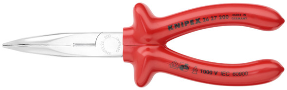 Knipex 26 27 200 Long Nose Pliers w/ Cutter, 40 degree Angled, 1000V Insulated