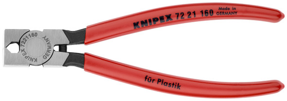 Knipex 72 21 160 Diagonal Flush Cutter for Plastics, 85 degree Angle