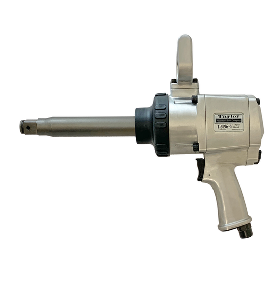 Taylor Pneumatic T-6796-6 1" Super Duty Impact Wrench 6" Extened Anvil Max Torque 1800 lb-ft