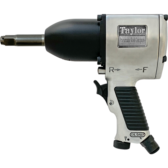 Taylor Pneumatic T-7745L 1/2" Heavy Duty Impact Wrench 2" Extended Anvil 425 lb-ft Max Torque