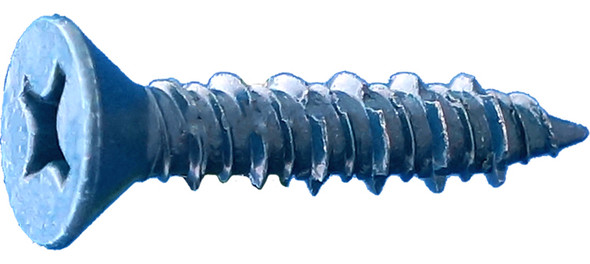 3/16 x 1-1/4 Daggerz Dagger-Con Phillips Flat Concrete Screws Bulk Blue Dagger-Guard Coating 100 pcs