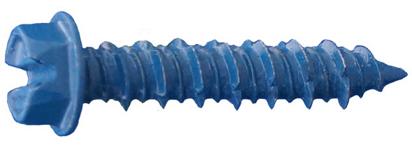 3/16 x 1-1/4 Daggerz Dagger-Con Hex Washer Concrete Screws Bulk Blue Dagger-Guard Coating 100 pcs