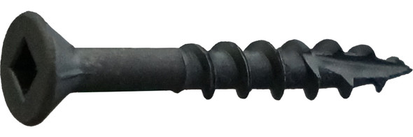 8 x 1-5/8 Daggerz Dagger-Lok Square Flat w/Nibs Type 17 Coarse Wood Screws Black Oxide 100 pcs