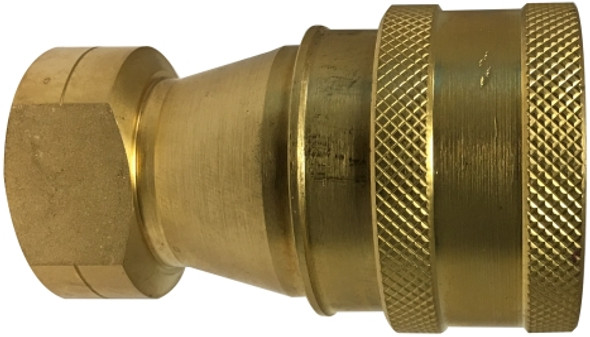 Female Pipe Coupler ISO-B Interchange 1/4 ISO-B COUPLER BRASS - HNV14FB