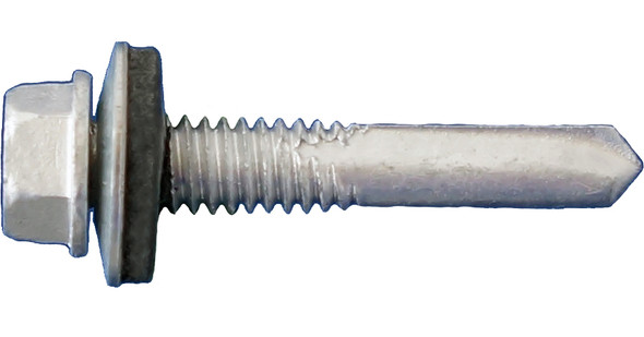 1/4-20 x 1-1/2 Daggerz Hex Washer Head Self Drill Screws with Bonded Washer Dagger-Guard Coating 100 pcs