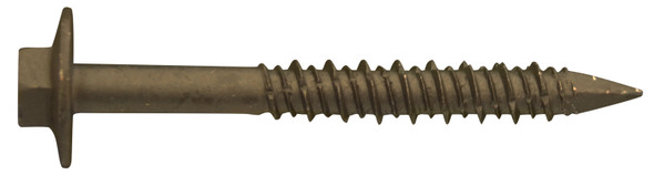 1/4 x 4 Daggerz Quick-Con Hex Flange Concrete Screws Bronze Dagger-Guard Coating 100 pcs
