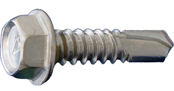 12 x 3/4 Daggerz Hex Washer Head Self Drill Screws 410 Stainless Steel 100 pcs