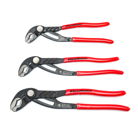 GEARWRENCH3 Pc. Push Button Tongue and Groove  Plier Set 82118