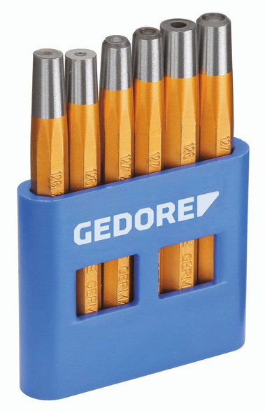 Gedore 8773600 Set of rivetting setters and snap dies 6 pieces 125 B