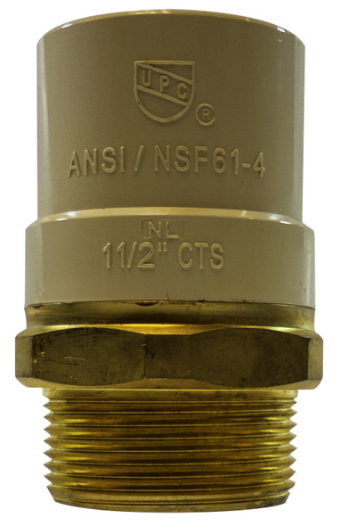 LF 1/2  CPVC X 1/2  BRASS  MIP ADPT - 35413LF