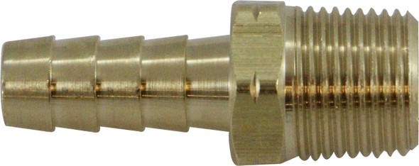 Brass Rigid Male Barb Adapter 3/8 BARB X 1/2 BSPT MALE ADAPTER - 32454