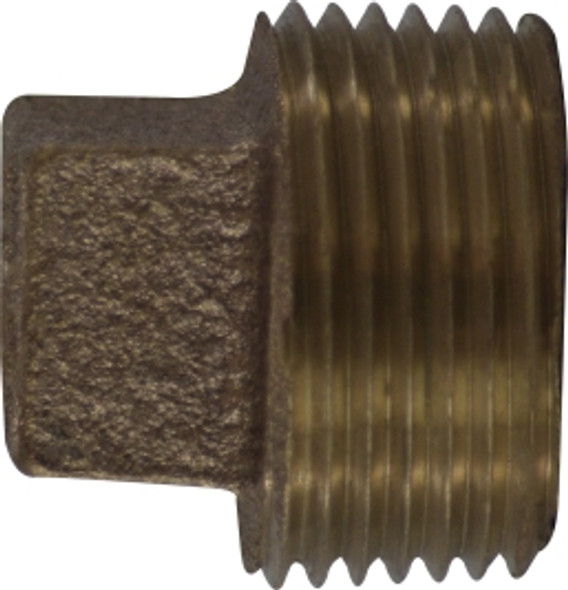 Cored Square Head Plug 3/4 BRONZE SQ HD CORED PLUG - 44654