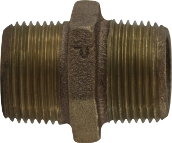 Hex Nipple 3/8 BRONZE HEX NIPPLE - 44722