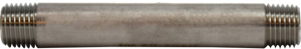Stainless Steel Nipple 1/4 Diameter 304 S.S. 1/4 X 3-1/2 304 SS NIPPLE - 48025