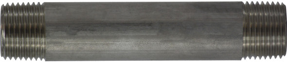 Stainless Steel Nipple 1/2 Diameter 316 S.S. 1/2 X CLOSE 316 SS NIPPLE - 49060
