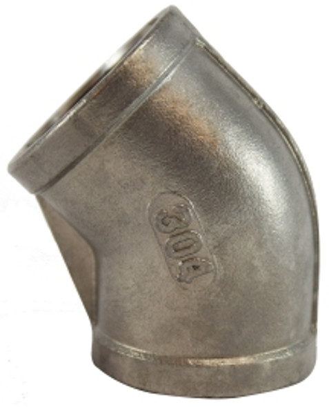 45 Degree Elbow 304 S.S. 1/4 304 STAINLESS STEEL 45 ELBOW - 62181