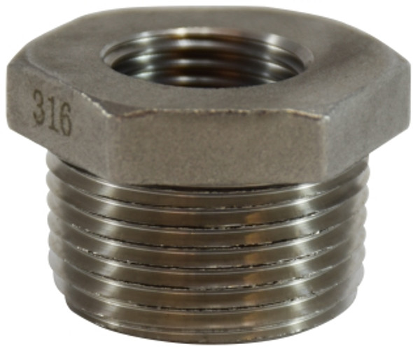 Hex Bushing 316 S.S. 3/4 X 3/8 M X F 316SS HEX BUSHNG - 63508