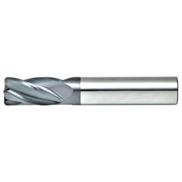 Alfa Tools 1/4X1/4 4 FLUTE CORNER RADIUS SINGLE END ALTIN CARBIDE MILL 1, CRM73013AL