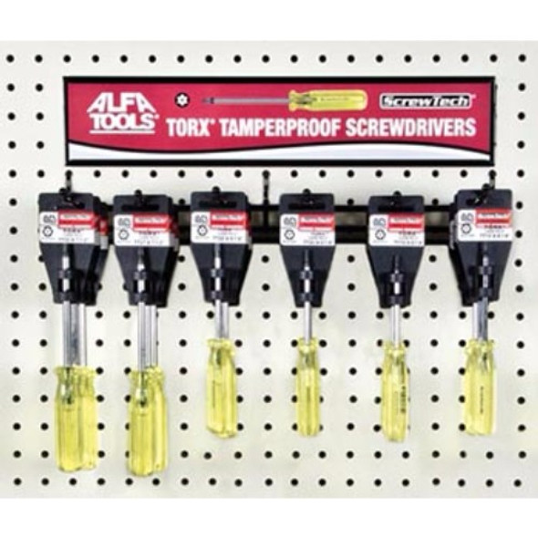Alfa Tools TT10 X 6-1/8 TORX TAMPERPROOF SCREWDRIVER HANGER, SCD160H