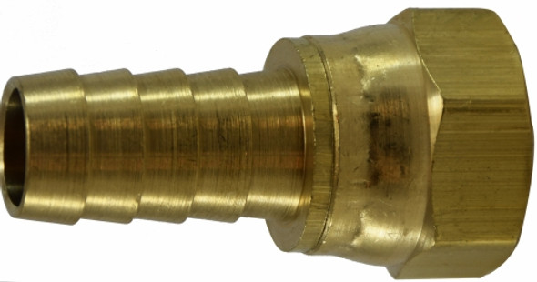 Dual 45 Deg/37 Deg Flare Swivel 3/16 BARB X 1/4 DUAL SEAT CRIMP - 32107C